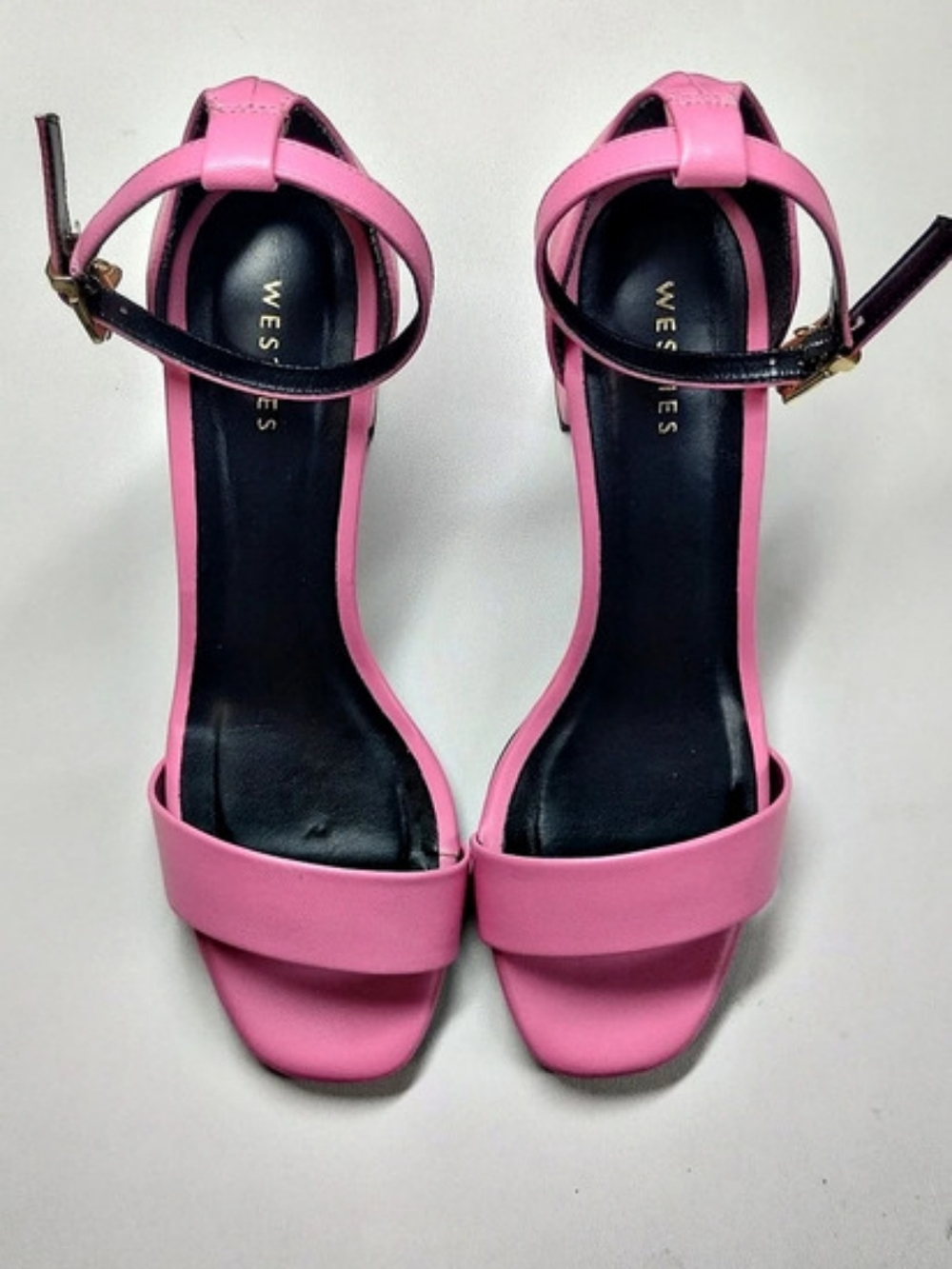 WESTIES Pink Strappy Block Heel Sandals